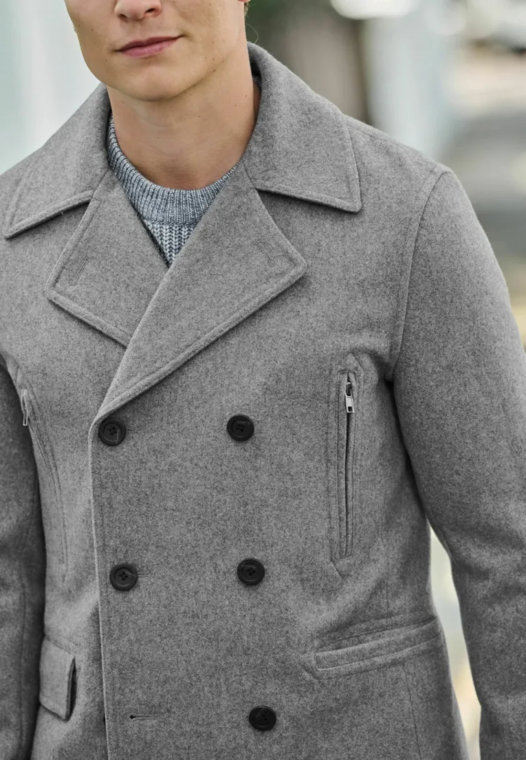 Wool Blend Trench Coat