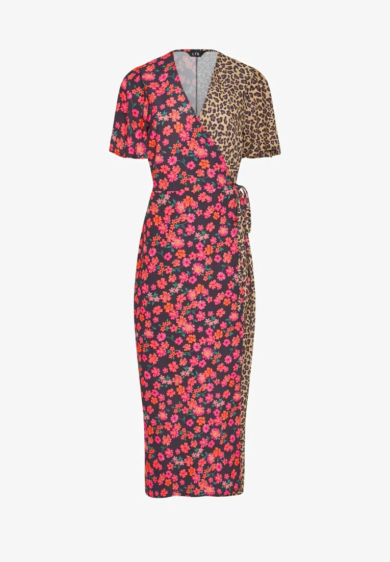 Floral Print Wrap Dress