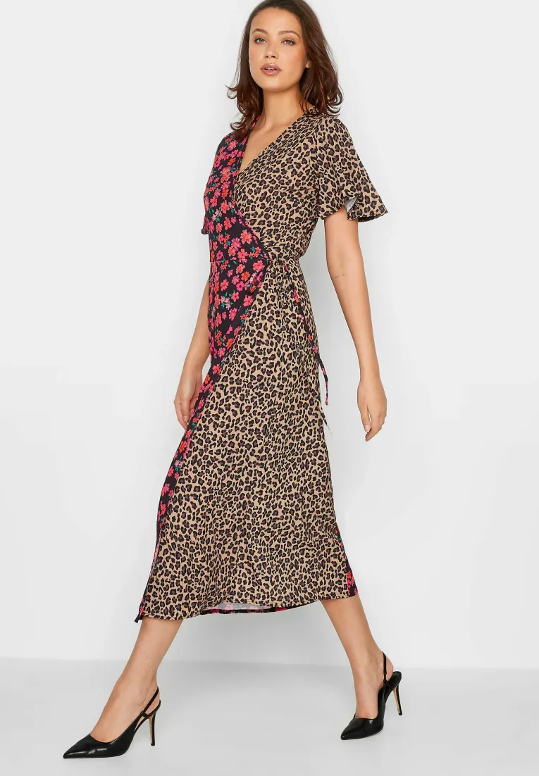 Floral Print Wrap Dress